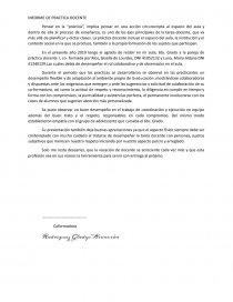 INFORME DE PRACTICA DOCENTE. Página 1