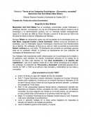 Relatoría “Teoría de las Categorías Sociológicas - (Economía y sociedad)” Maximilian Karl Emil Weber (Max Weber)
