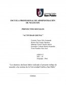 PROYECTOS SOCIALES “ACTIVIDAD GRUPAL”