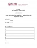 RECOPILACIÓN DE DATOS Y ELABORACIÓN DE LA BASE DE DATOS