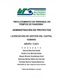 RECLUTAMIENTO DE PERSONAL EN TIEMPOS DE PANDEMIA