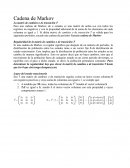 Cadena de Markov La matriz de cambios o de transición T