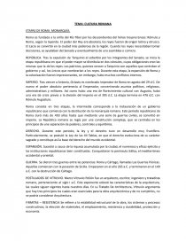 CULTURA ROMANA ETAPAS DE ROMA. MONARQUÍA. Página 1