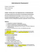 Los procesos sustantivos de una Empresa y los transversales de Administración