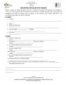 REGISTRO ESCOLAR 4TO GRADO