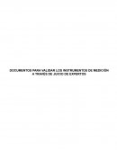 VALIDACIÓN DE INSTRUMENTOS A TRAVÉS DE JUICIO DE EXPERTO