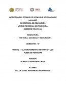 UNIDAD 1: EL CONOCIMIENTO HISTÓRICO Y LOS PUEBLOS INDÍGENAS