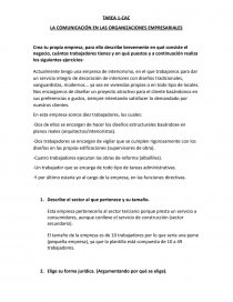 LA COMUNICACIÓN EN LAS ORGANIZACIONES EMPRESARIALES. Página 1
