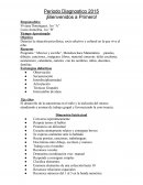 Diagnóstico ¡Bienvenidos a Primero!