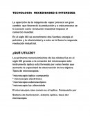 TECNOLOGIA NECESIDADES E INTERESES