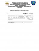 DATOS FILIATORIOS DE LA PRESUNTA VICTIMA