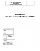 Procedimiento que hacer en caso de accidentes