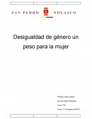 Desigualdad de género un peso para la mujer
