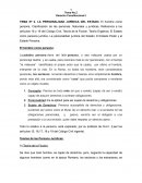 TEMA Nº 2. LA PERSONALIDAD JURÍDICA DEL ESTADO