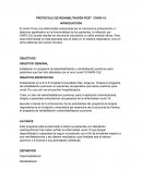 PROTOCOLO DE REHABILITACIÓN POST COVID-19