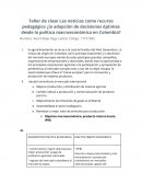 Taller de clase Las noticias como recurso pedagógico