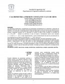 CALORIMETRIA A PRESION CONSTANTE Y LEY DE HESS