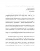 EL APEGO COMO EXPLICACIÓN MENTAL Y EL ANÁLISIS DE SUS COMPORTAMIENTOS