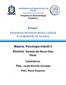 Importancia del entorno social y cultural