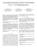 ANÁLISIS DE CIRCUITO MIXTO CON DIODOS EN Y APROXIMACIÓN