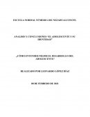 Ensayo del Desarrollo del Adolescente desde las 3 esferas