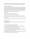 PROCESO DE MUESTRO Y ACEPTACION DE MATERIALES Y COMPONENTES