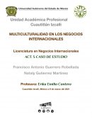 MULTICULTURALIDAD EN LOS NEGOCIOS INTERNACIONALES