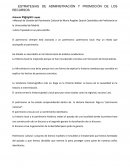 ESTRATEGIAS DE ADMINISTRACIÓN Y PROMOCIÓN DE LOS RECURSOS