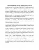 Fenomenología del arte del cuidado en enfermería