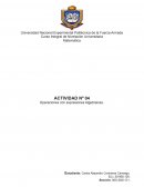 ACTIVIDAD Nº 04 Operaciones con expresiones Algebraicas