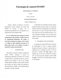 Estrategia de control ON/OFF. Página 1