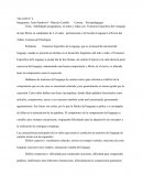 Problema Trastorno Específico de Lenguaje