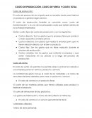 COSTO DE PRODUCCIÓN, COSTO DE VENTA Y COSTO TOTAL