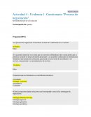 Cuestionario Proceso de negociación