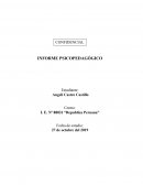 Evaluación demandada por la docente encargada del curso del Psicología Educativa