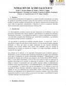 Nitracion del acido salicilico