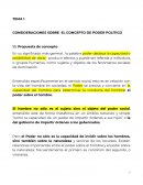 CONSIDERACIONES SOBRE EL CONCEPTO DE PODER POLÍTICO