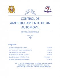 Control de amortiguamiento de un automovil. Página 1