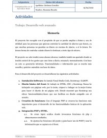 Trabajo: Desarrollo web avanzado. Página 1