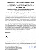 Análisis de la actividad emprendedora en los estudiantes de Contaduría Pública en la Universidad de Cundinamarca Extensión Chía para el año 2020