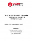 CASO: BECTON DICKINSON Y COMPAÑÍA PROGRAMAS DE MARKETING MULTIDIVISIONALES