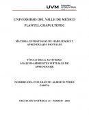 ANÁLISIS-AMBIENTES VIRTUALES DE APRENDIZAJE