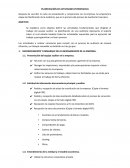 PLANIFICACIÓN DE ACTIVIDADES ESTRATEGICAS