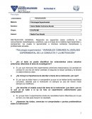 VARIABLES COMUNES AL ANÁLISIS EXPERIMENTAL DE LA CONDUCTA Y LA MOTIVACIÓN