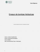 Turbo Máquinas Ensayo de bombas hidráulicas