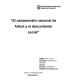 El campeonato nacional de fútbol y el descontento social