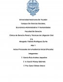 Actos Procesales de la Audiencia Inicial (Fiscalía)