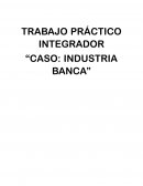 TRABAJO PRÁCTICO INTEGRADOR “CASO: INDUSTRIA BANCA”
