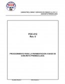 PROCEDIMIENTO DE PAVIMENTACION. ELABORACIÒN Y CONTROL DE CONCRETO