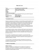 Sílabos de investigación en la gestión de Salud